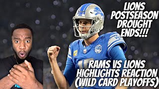 REACTION TO Los Angeles Rams vs Detroit Lions Highlights | NFL 2023 Super Wild Card Weekend