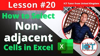 Lesson 20: How to select multiple NON-ADJACENT cells in Excel | FREE Excel Course