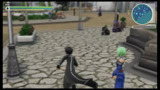 Sword Art Online: Lost Song glitch (in town hub}