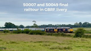 50007 and 50049 final rail tour in GBRF Livery