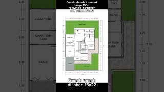 Denah rumah di lahan 15x22 #denahrumah #jasadesainrumah