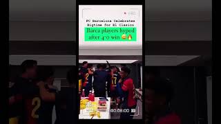 🤯🔥 Barcelona goes wild in the locker room after a 4-0 El Clasico win over Real Madrid #GamersHub