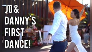 "CANT TAKE MY EYES OFF OF YOU" WEDDING FIRST DANCE ~ JO & DANNY ~ COVER  BY PRIVATE ISLAND