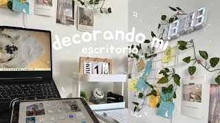 decorando mi escritorio: haul, limpieza, asmr y unboxings ft. temu en México ♡