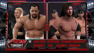 (WWE 2K17) Kenny Omega (c) vs Rusev (United States Championship)