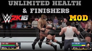 WWE 2K16 HP MOD: Unlimited Finishers, Signatures, Stamina, & Health