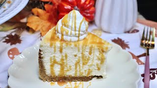 Cheesecake With Homemade Caramel Sauce | How to make a cheesecake step by step!