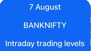 7 August Banknifty analysis video for tomorrow #banknifty #stockmarket #sharemarket #nifty #viral