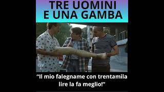 IL MIO FALEGNAME LA FA MEGLIO - TRE UOMINI E UNA GAMBA #italianmovies #italianlanguage #learnitalian