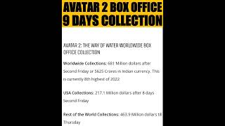 Avatar the way of water movie box office collection 😱🤯 #shorts #shortvideo