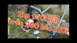 Moto 2HP tưới trên 200béc 120l/h #nhanongmekong