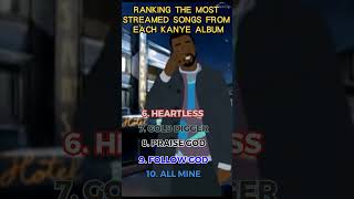 RANKING THE MOST STREAMED SONGS FROM EVERY KANYE ALBUM