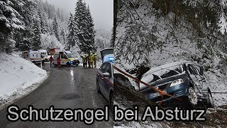 🚒 🏥3 Verletzte bei Fahrzeugabsturz in Hochfügen🚓🚑