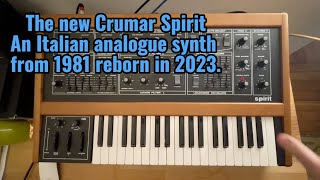 Crumar Spirit 2023 edition – intro and sounds