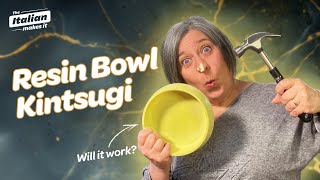 I TRIED KINTSUGI on a Resin Bowl... Did it work?! - @ClairesCraftyCorner Collaboration