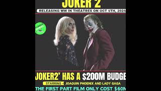 Joker2 Budget #joker #joker2 #joaquinphoenix #ladygaga #hollywood #shorts