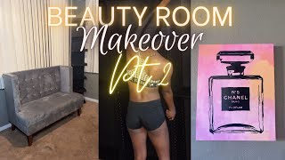 VLOG | DECORATE WITH ME + BUILDING MY BEAUTY ROOM WITH ME PT.2 | LIFE OF BLUE