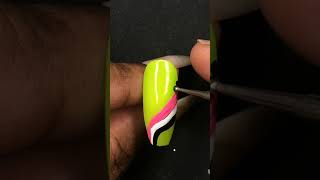 #shorts Easy Nailart Design for beginners 🔥❤️💚🧲/Freehand Nailart/Trending/Nails inspiration