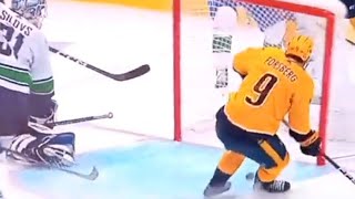 🏒RIGGED NHL FILIP FORSBERG KICKS IN GOAL: NASHVILLE vs VANCOUVER CANUCKS #stanleycupplayoffs