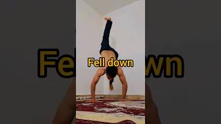 Practising handstand pushups