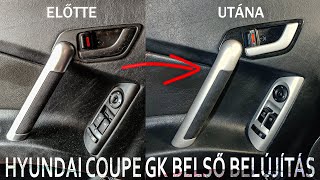 Hyundai Coupe GK belső felújítás - ajtó műanyagok