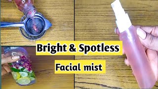 Facial Mist Toner For Bright Spotless Skin!! Homemade Facial Mist Toner!!Diy Face Mist!!