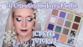 Icy Eyes using the BH Cosmetics Blueberry Muffin palette ❄️ | Debbie Does December ☃️