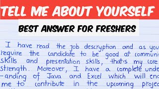 Interview question : Tell me about yourself #tellmeaboutyourself #interviewquestions #jobquestion