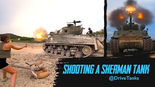 Kat Shooting A M4 Sherman Tank | @Drivetanks