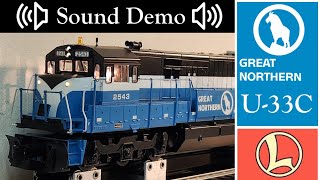 Lionel 6-28235 GN, U-33C, 2543 Sound Demo