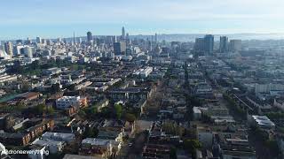 San Fransisco stock drone video 17 downtown cityscape