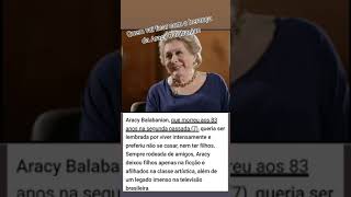 Quem vai ficar com a herança da atriz Aracy Balabanian #luto