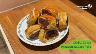 Chilli & Cocoa Pheasant Sausage Rolls | Game Recipes from the Countryside Alliance