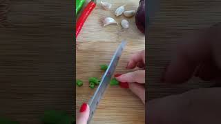 Satisfying Spur Green Chili Cutting 🌶 #shorts #shortvideo