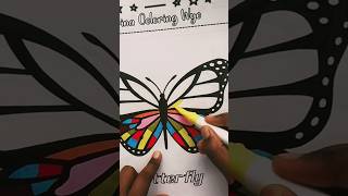 Arina Coloring Wyo | Coloring a Beautiful Butterfly | Relaxing Art Transformation #shorts