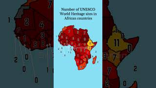 Number of UNESCO World Heritage sites in African countries