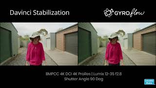 Gyroflow stabilization with a 90 deg shutter angle on a BMPCC 4K and recording Gyro with a Session 5