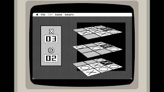 3D Tic Tac Toe on Classic Macintosh