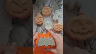 Making handmade Halloween DIY Soap #explore #soapcreative #shortsvideo #diy #soapcutting #satisfying