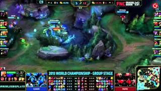 《LOL》2015 World Championship W1D4 FNC Huni Yasuo 犽宿 Double Kill