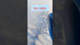 Skyscrapers Above the Clouds Aerial Views from the Plane 💓🔥🔥 #shorts #shortsfeed #youtubeshorts