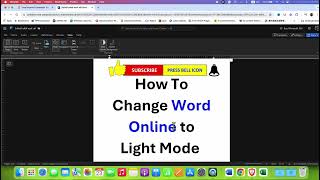 How to Change Word Online to Light Mode [ Turn OFF Dark Mode ]