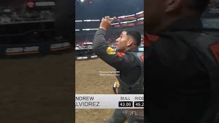 Andrew Alvidrez wins round 1 at the PBR event in Louisville #pbr #rodeio