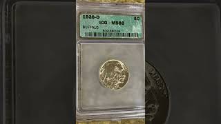 1938 Denver Buffalo Nickel Mint State 66