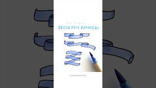 How To Make Brush Pen Banners (Easy Beginner Tutorial) #brushpens #shorts