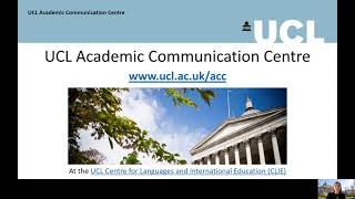 About the UCL Academic Communication Centre 2021