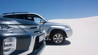 Pajero Sport vs Toyota Prado / 100m Sand Drag Race