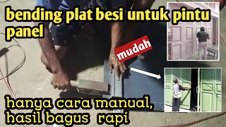 cara  mudah bending plat besi manual untuk pintu garasi minimalis pintu