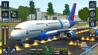 Flight Sim 2018! Night Takeoff and Landing Airplane Simulator