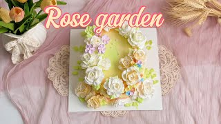 How to Decorate a Rose Garden Cake | Easy Floral Cake Design Tutorial